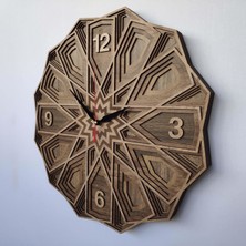Desen Sanat Özel Tasarım Selçuklu Saat   40 x 40 cm   Keçe