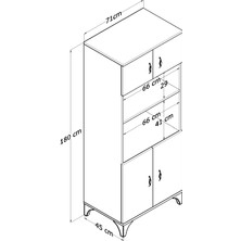 ESMOPA MOBİLYA Çok Amaçlı Dolap, Fırın ve Mikro Dalga Kabini