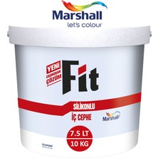 Marshall Fit Silikonlu Iç Cephe Duvar Boyası 7.5LT=10KG-KOKUSUZ-KOLAY Uygulanr-Damlatma Yapmaz