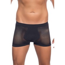 C&city C12106 Dikişsiz Fantezi Erkek Boxer Siyah