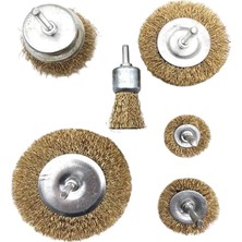 Bay-Tec Saçaklı Tel Fırça Seti Pirinç Kaplı 25MM 38MM 50MM 65MM 75MM 100MM