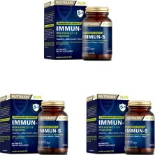 Nutraxin 1,3 - 1,6 Beta-Glukan Içeren Immun-S 60 Tablet Takviye Edici Gıda 3 Adet