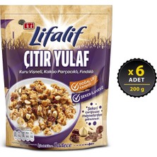 Eti Lifalif Çıtır Yulaf Vişneli, Kakaolu, Fındıklı 200 g x 6 Adet