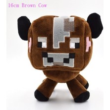 Schulzz Minecraft Inek Brown Cow Peluş Karakter Premium Sevimli Oyuncak 16 cm