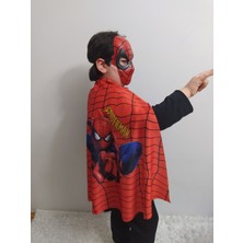 TUYTUK Spiderman Örümcek Adam Kostümü Pelerin & Maskesi
