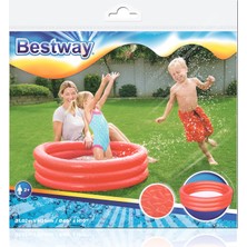 Bestway Kırmızı Çocuk Havuzu Şişme Havuz 102 x 25 cm Orta Boy 110 Lt