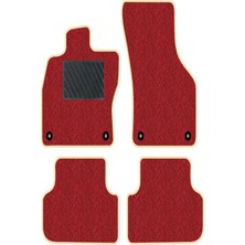 Tegin Mini Countryman R60 2010-2016 Kırmızı Halı Bej Kenar Çapraz Çizgi Topuk Paspas