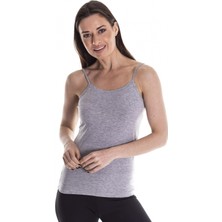 Sedef Yıldızı 6 Adet Gri Renk Ip Askılı Atlet