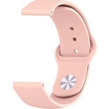 Apsuwa Amazfit Gtr 47MM Uyumlu Kordon Lüx Silikon Saat Kordonu 22/K11--AÇIK Pembe