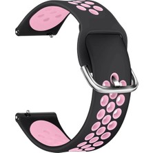  Apsuwa Spovan E2 Uyumlu Kordon Ring Sport Saat Kordonu 22/K10--SIYAH-PEMBE