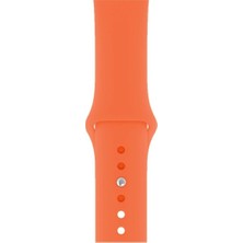  Apsuwa Apple Watch 5 44MM Uyumlu Kordon Mat Jel Silikon Saat Kordonu 44/bb--Turuncu