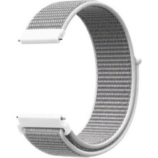 Apsuwa  Apsuwa Huawei Watch Gt 2 46MM Uyumlu Kordon Cırtcırt Kumaş Saat Kordonu 22/K03--BEYAZ