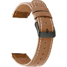  Apsuwa Huawei Watch Gt Active 46MM Uyumlu Kordon Faux Deri Silikon Saat Kordonu 22/K29--KAHVERENGI