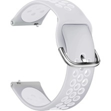 Apsuwa  Apsuwa Spovan S2 Uyumlu Kordon Ring Sport Saat Kordonu 22/K10--GRI-BEYAZ