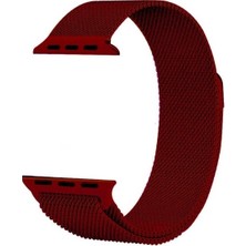  Apsuwa Apple Watch 1 38MM Uyumlu Kordon Metal Wire Örgü Saat Kordonu 38/K01K--KIRMIZI