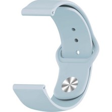  Apsuwa Samsung Gear S3 Uyumlu Kordon Lüx Silikon Saat Kordonu 22/K11--AÇIK Mavi