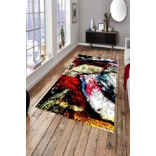 İnka Halı Antibakteriyel Kaymaz Dot Taban Yıkanabilir Dijital Baskı Halı MRC1971