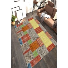 İnka Halı Antibakteriyel Kaymaz Dot Taban Yıkanabilir Dijital Baskı Halı MRC2104