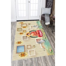 İnka Halı Antibakteriyel Kaymaz Dot Taban Yıkanabilir Dijital Baskı Halı MRC2316