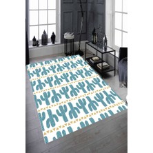 İnka Halı Antibakteriyel Kaymaz Dot Taban Yıkanabilir Dijital Baskı Halı MRC2235