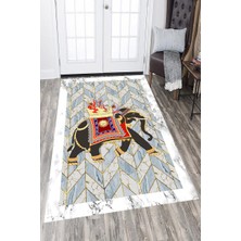 İnka Halı Antibakteriyel Kaymaz Dot Taban Yıkanabilir Dijital Baskı Halı MRC2401