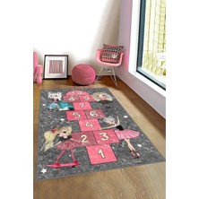 İnka Halı Antibakteriyel Kaymaz Dot Taban Yıkanabilir Dijital Baskı Çocuk Halısı MRC2745