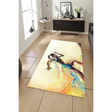 İnka Halı Antibakteriyel Kaymaz Dot Taban Yıkanabilir Dijital Baskı Halı MRC1976