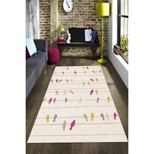 İnka Halı Antibakteriyel Kaymaz Dot Taban Yıkanabilir Dijital Baskı Halı MRC2687