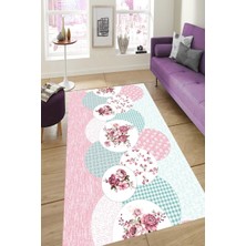 İnka Halı Antibakteriyel Kaymaz Dot Taban Yıkanabilir Dijital Baskı Halı MRC2550