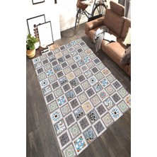 İnka Halı Antibakteriyel Kaymaz Dot Taban Yıkanabilir Dijital Baskı Halı MRC2345