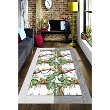 İnka Halı Antibakteriyel Kaymaz Dot Taban Yıkanabilir Dijital Baskı Halı MRC2353