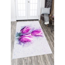 İnka Halı Antibakteriyel Kaymaz Dot Taban Yıkanabilir Dijital Baskı Halı MRC1921