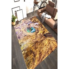 İnka Halı Antibakteriyel Kaymaz Dot Taban Yıkanabilir Dijital Baskı Halı MRC2548