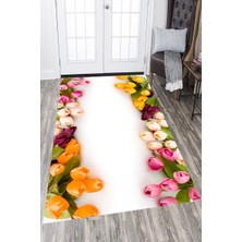 İnka Halı Antibakteriyel Kaymaz Dot Taban Yıkanabilir Dijital Baskı Halı MRC2259