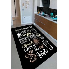 İnka Halı Antibakteriyel Kaymaz Dot Taban Yıkanabilir Dijital Baskı Mutfak Halısı MRC2551