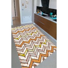 İnka Halı Antibakteriyel Kaymaz Dot Taban Yıkanabilir Dijital Baskı Mutfak Halısı MRC2431