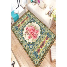 İnka Halı Antibakteriyel Kaymaz Dot Taban Yıkanabilir Dijital Baskı Halı MRC2299