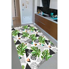 İnka Halı Antibakteriyel Kaymaz Dot Taban Yıkanabilir Dijital Baskı Mutfak Halısı MRC2446