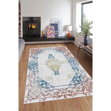 İnka Halı Antibakteriyel Kaymaz Dot Taban Yıkanabilir Dijital Baskı Halı MRC2602