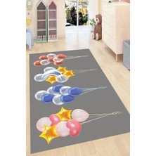 İnka Halı Antibakteriyel Kaymaz Dot Taban Yıkanabilir Dijital Baskı Çocuk Halısı MRC2641
