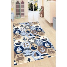 İnka Halı Antibakteriyel Kaymaz Dot Taban Yıkanabilir Dijital Baskı Çocuk Halısı MRC2224