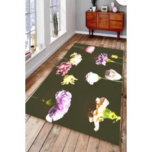 İnka Halı Antibakteriyel Kaymaz Dot Taban Yıkanabilir Dijital Baskı Halı MRC1917