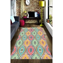 İnka Halı Antibakteriyel Kaymaz Dot Taban Yıkanabilir Dijital Baskı Halı MRC2115