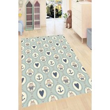 İnka Halı Antibakteriyel Kaymaz Dot Taban Yıkanabilir Dijital Baskı Çocuk Halısı MRC2430