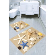 İnka Halı Kaymaz Taban Yıkanabilir 2'li Banyo Paspası (50X60 cm - 60X100 Cm) BRC5100