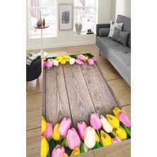 İnka Halı Antibakteriyel Kaymaz Dot Taban Yıkanabilir Dijital Baskı Halı MRC2653