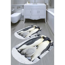 İnka Halı Kaymaz Taban Yıkanabilir 2'li Banyo Paspası (50X60 cm - 60X100 Cm) BRC5030