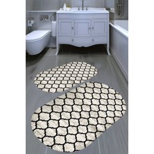 İnka Halı Kaymaz Taban Yıkanabilir 2'li Banyo Paspası (50X60 cm - 60X100 Cm) BRC1463