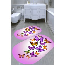 İnka Halı Kaymaz Taban Yıkanabilir 2'li Banyo Paspası (50X60 cm - 60X100 Cm) BRC5017