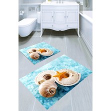 İnka Halı Kaymaz Taban Yıkanabilir 2'li Banyo Paspası (50X60 cm - 60X100 Cm) BRC5109